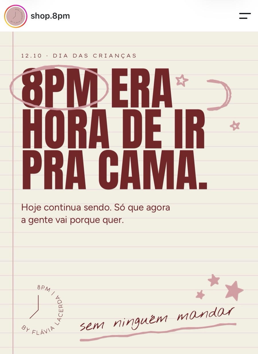 Carrossel da 8PM: 8PM era hora de ir pra cama