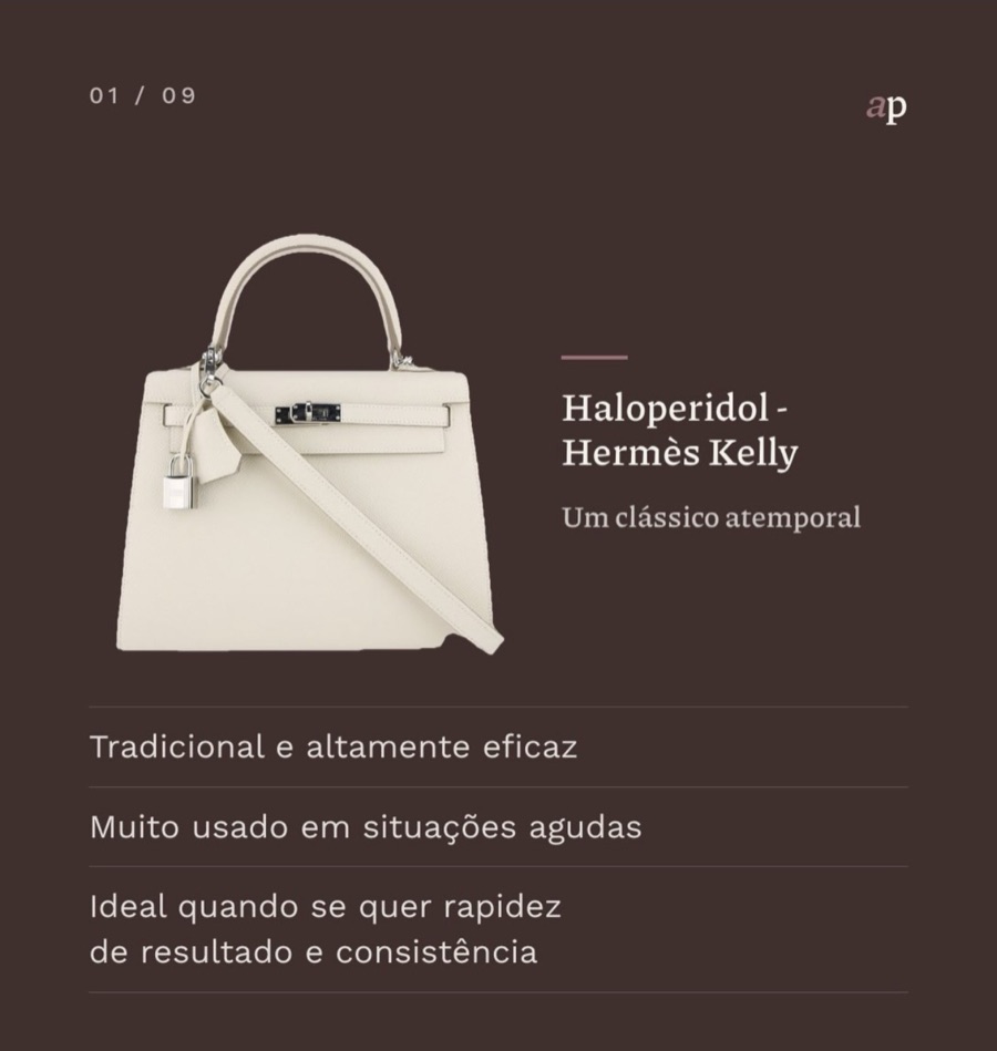 Carrossel de Ana Paula Damha: Haloperidol - Hermès Kelly, um clássico atemporal